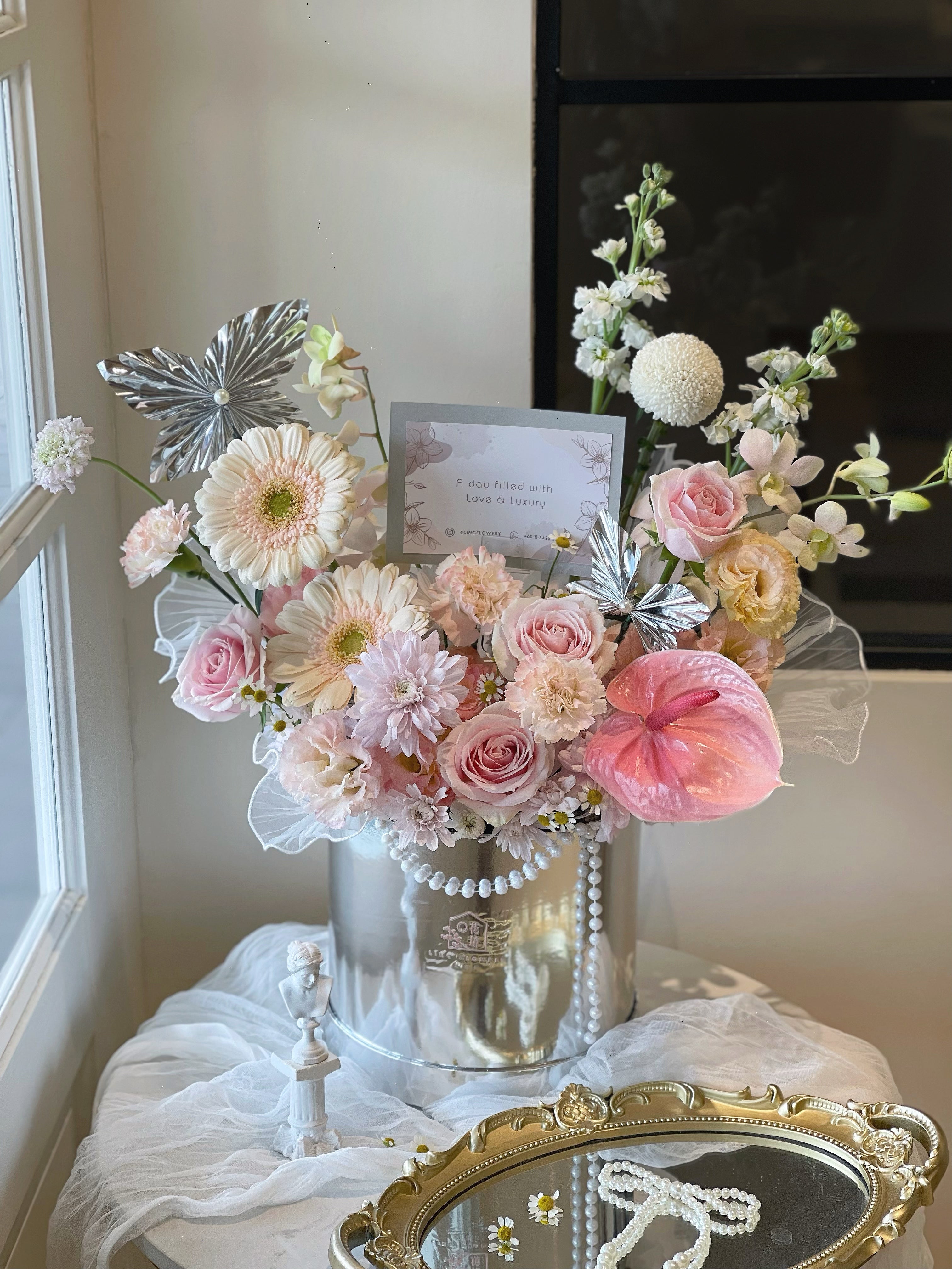 Silver Pink Shine Celebration